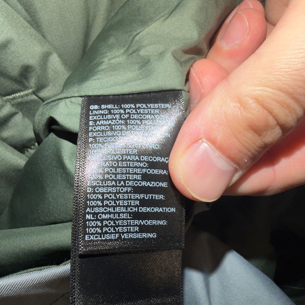The North Face Mens NF0A3RSX Hooded Windbreaker Jacket Olive Green Grey XL - Picture 5 of 9